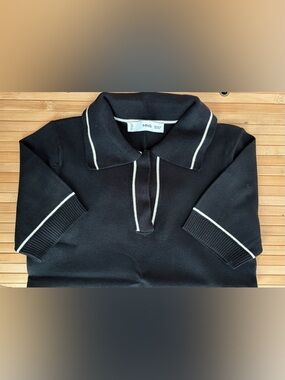 Mango Women's Contrast Knitted Polo